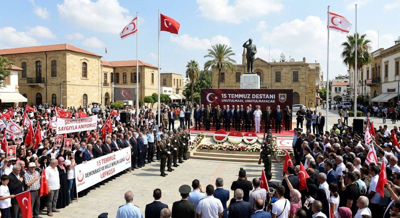 15 Temmuz Lefkoşa'da Törenle Anıldı