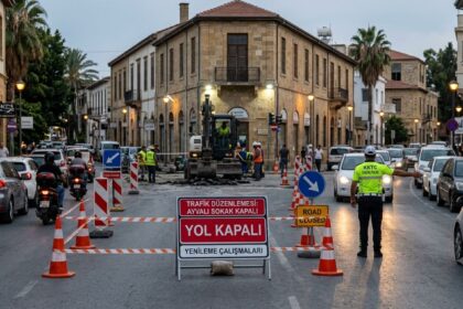 Lefkoşa'da Trafik Düzenlemesi Yapıldı