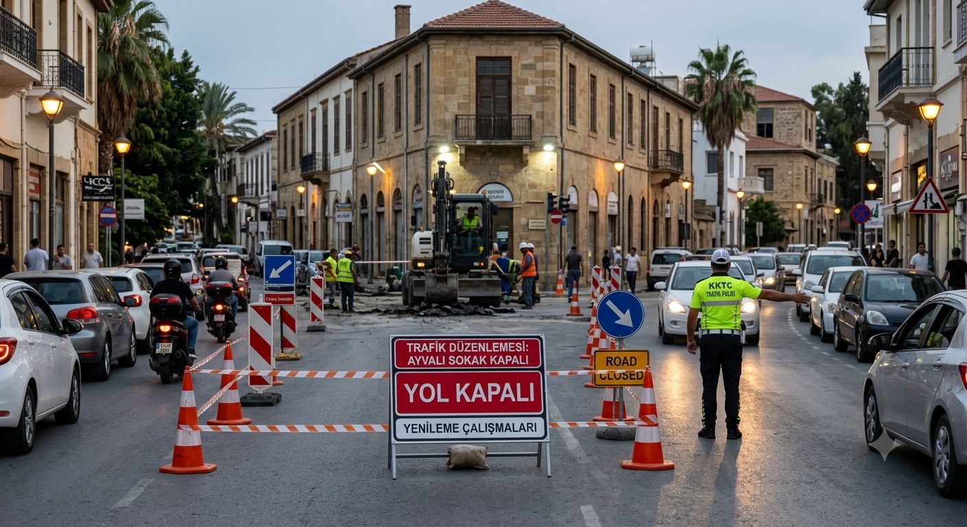 Lefkoşa'da Trafik Düzenlemesi Yapıldı